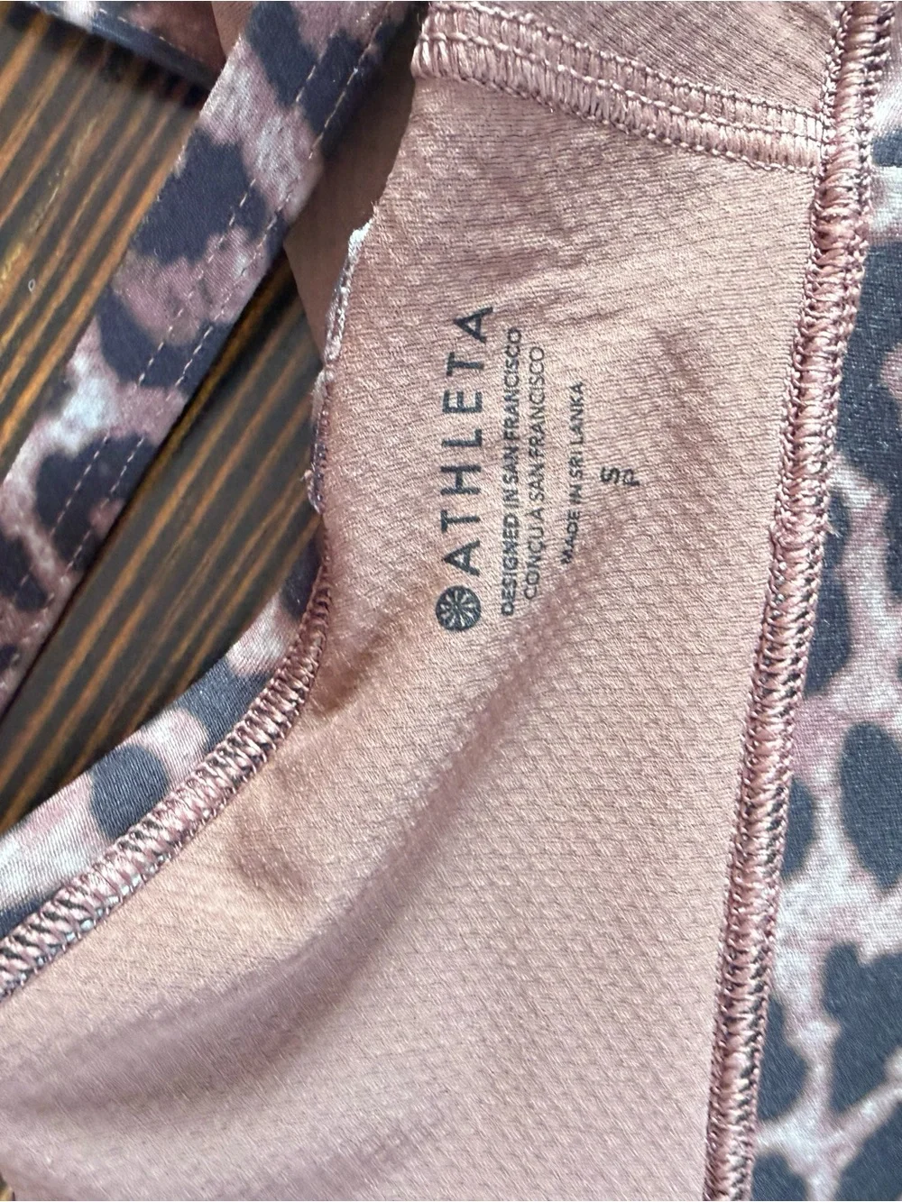 Athleta Leopard Elation Leggings and Bra